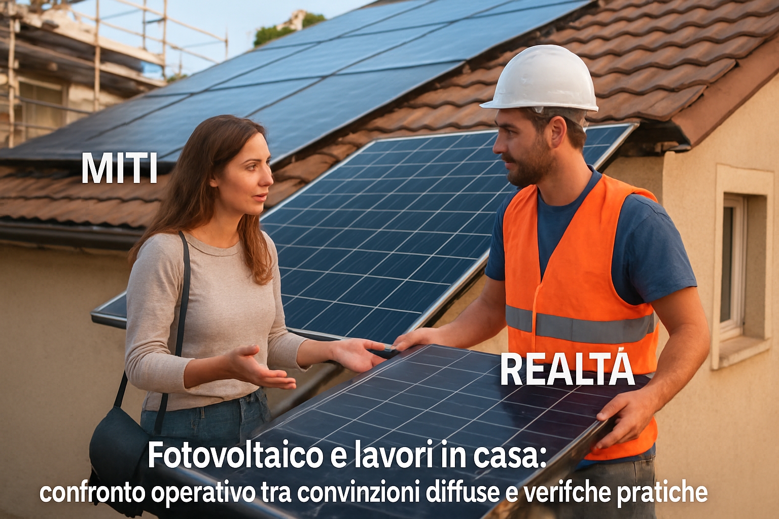 Fotovoltaico e lavori in casa: confronto operativo tra convinzioni diffuse e verifiche pratiche